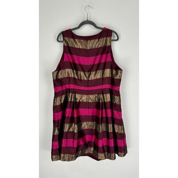 New York & Company Sleeveless Striped Jacquard A-Line Dress Womens Plus Size 2X - Picture 10 of 10